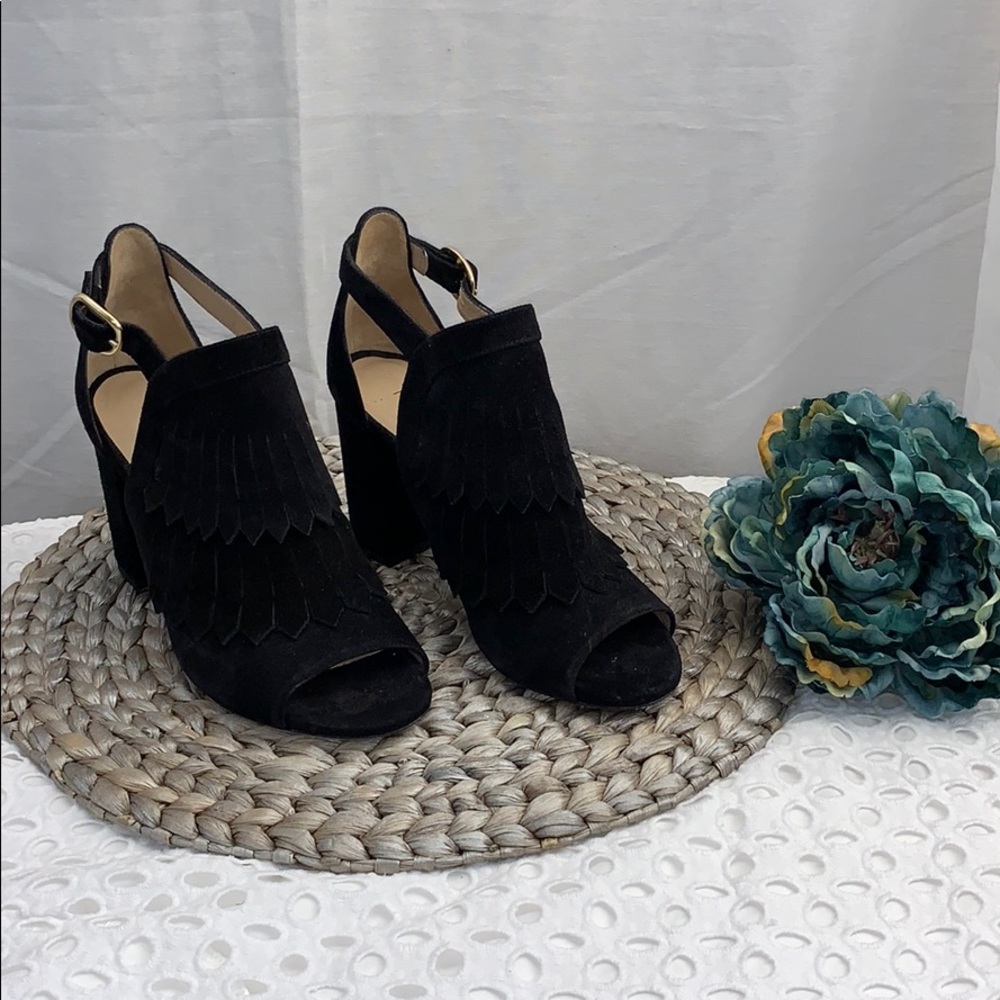 M.Gemi Block Heel Pumps black suede # 8.5 - Picture 3 of 6
